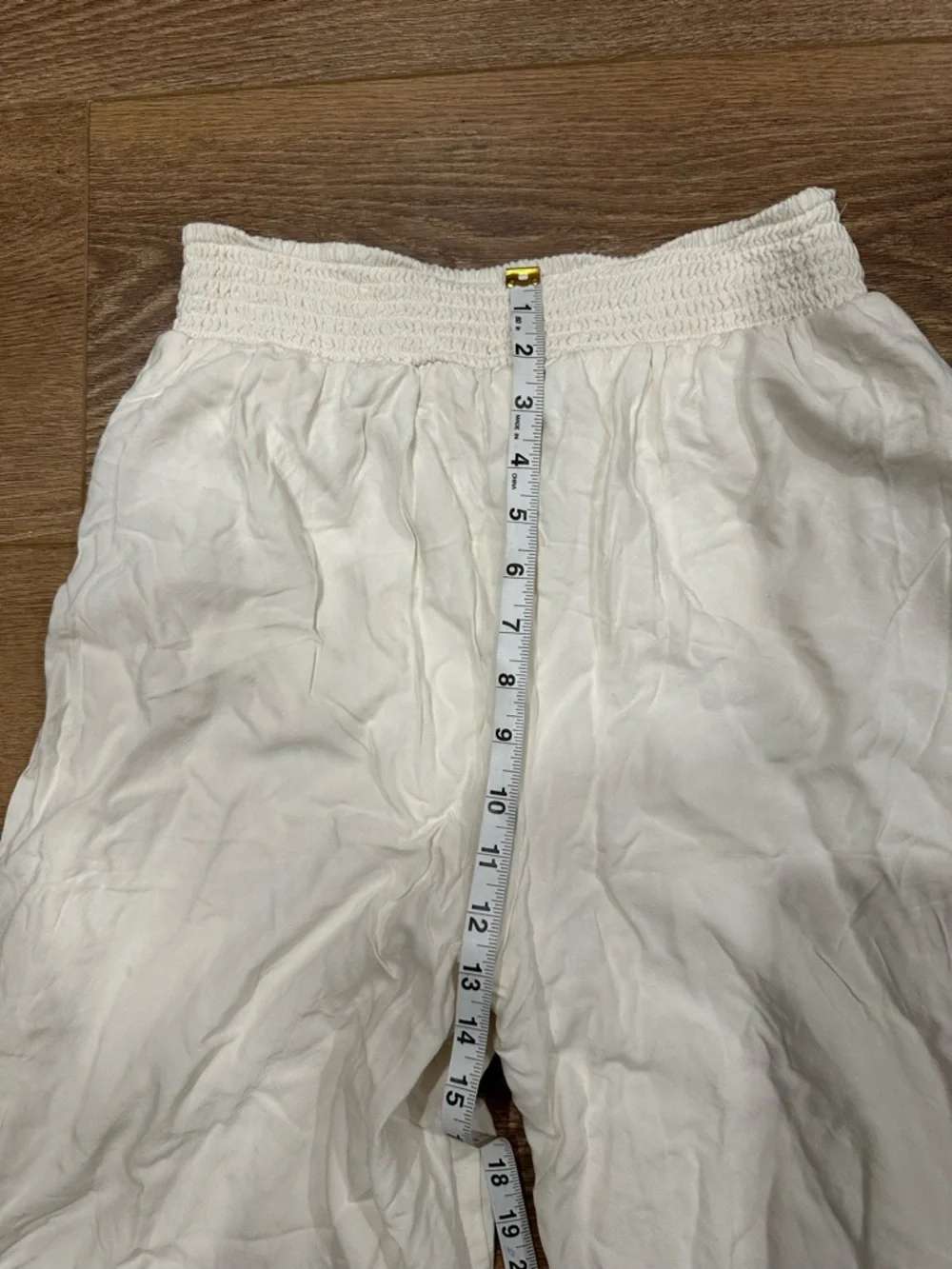American Eagle Outfitters Wide Leg Crochet-Trim Pants - cream - Picture 6 of 7